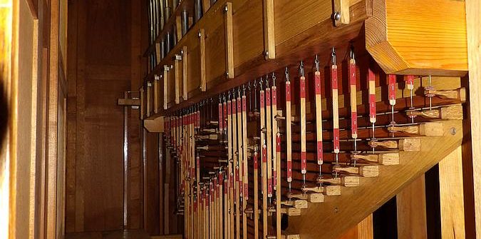 Intérieur de l'orgue - sommier bas