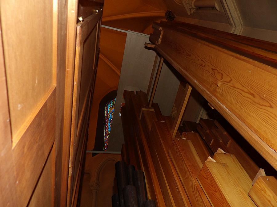 Intérieur de l'orgue - vue de l'intérieur