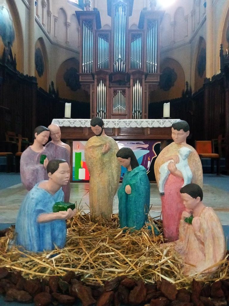 Crèche repeinte par Catherine